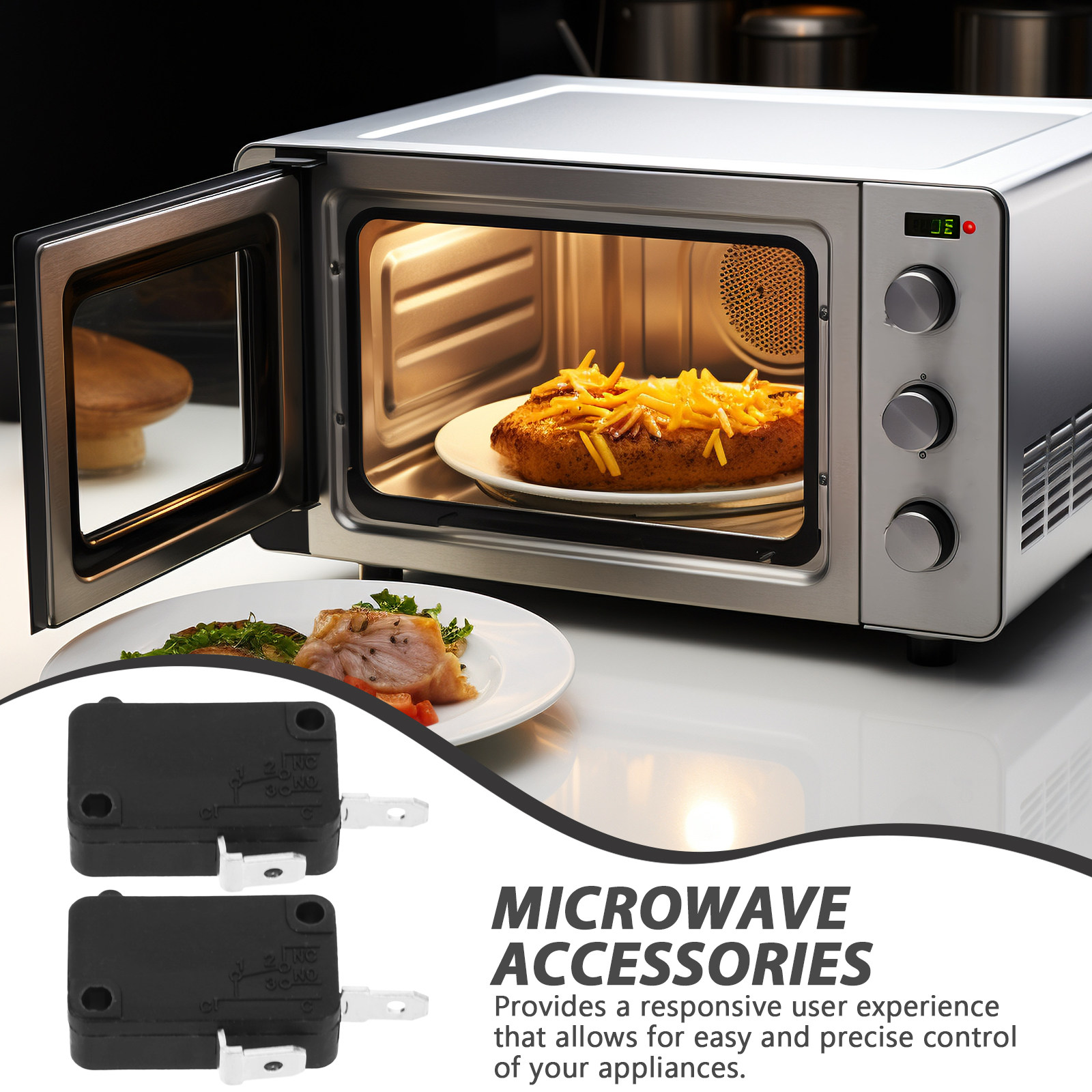 Microwave Oven - 2 stuks microschakelaar, normaal open, universele