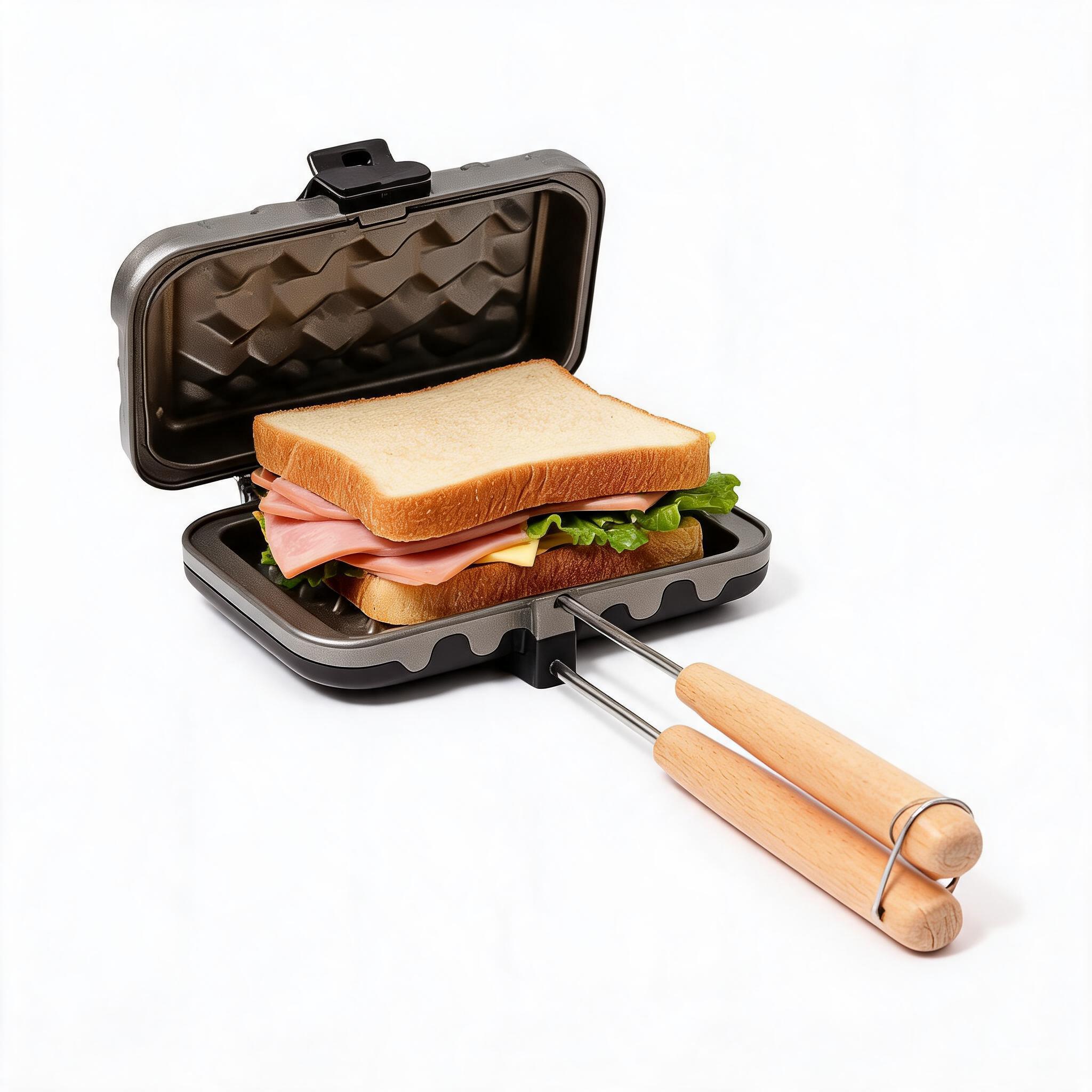 Sandwichmaker met houten handv - Toaster recensie en prijs