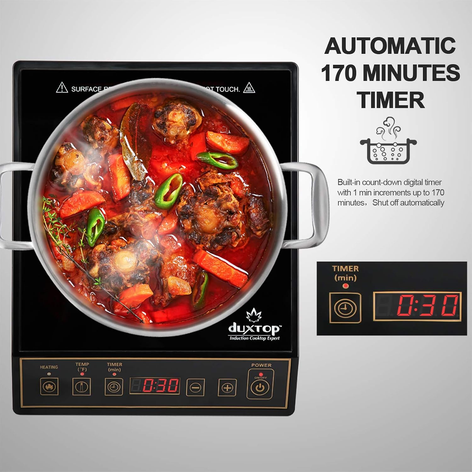 1800W draagbare inductiekookpl - Induction Cooktop Portable recensie en prijs