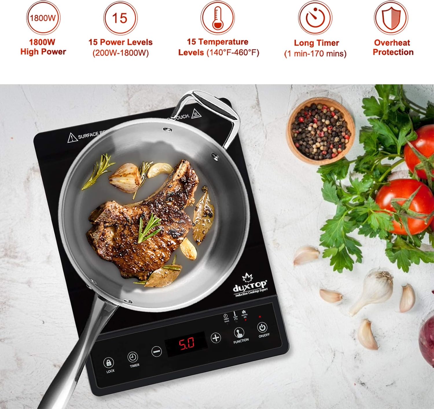 Draagbare inductiekookplaat, a - Induction Cooktop Portable recensie en prijs